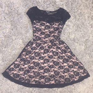 Black and ping Lacey dress